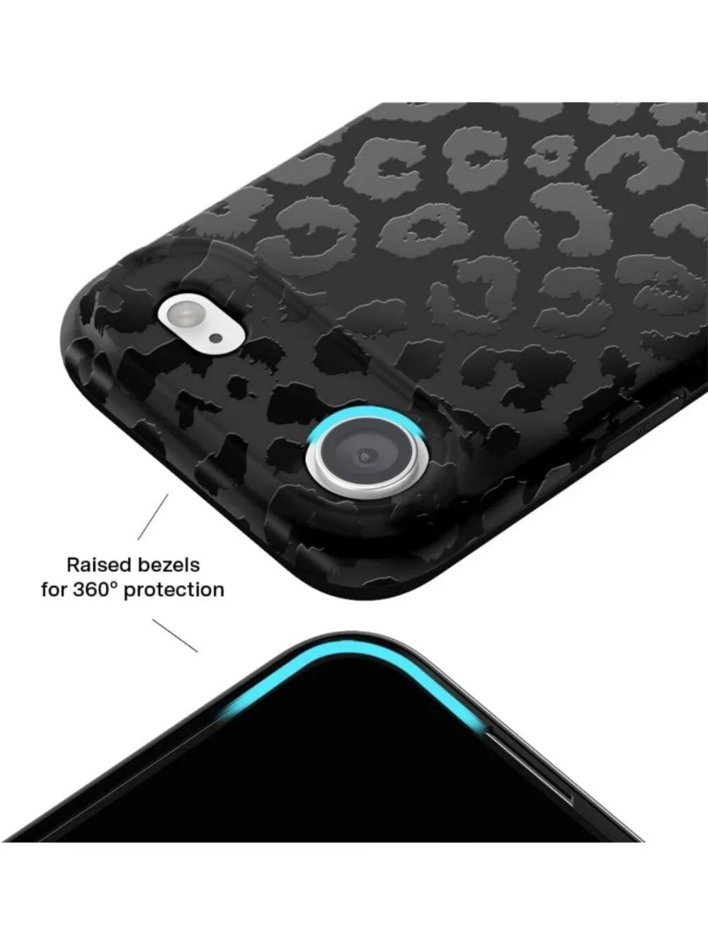 Stylish Black Leopard Print iPhone 17 Case | MagSafe Compatible | 10ft Drop